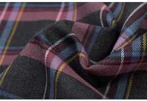 Schotse Ruit / Tartan Check Stretch Antraciet Melange