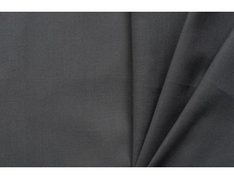 Uni katoen stof donkergrijs