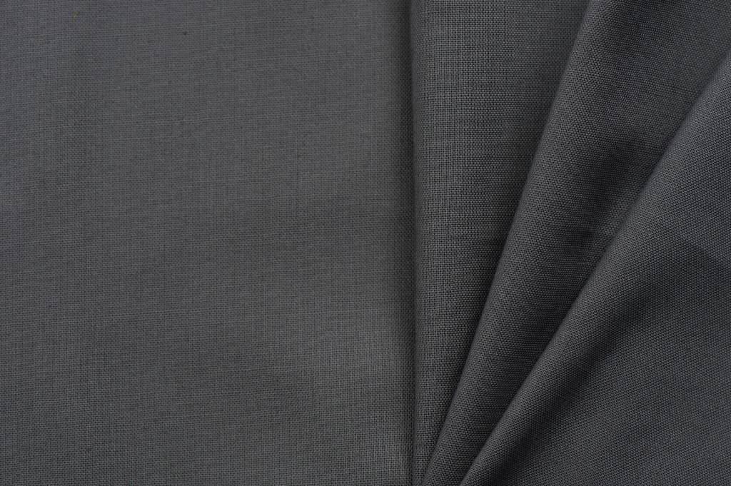 Uni katoen stof donkergrijs