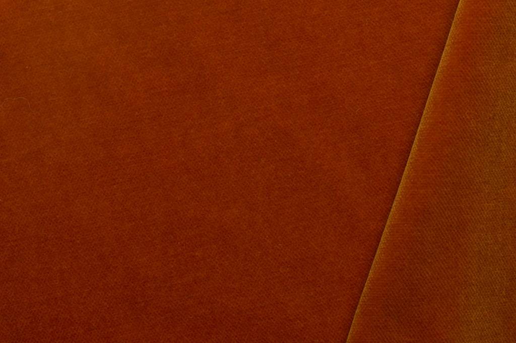 Fluweel Stof Donkeroranje – Zacht, Mat & Luxe Katoenvelours