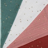 Double Gauze / Mousseline Cognac / Gouden Studs