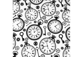 Katoen Poplin Clocks