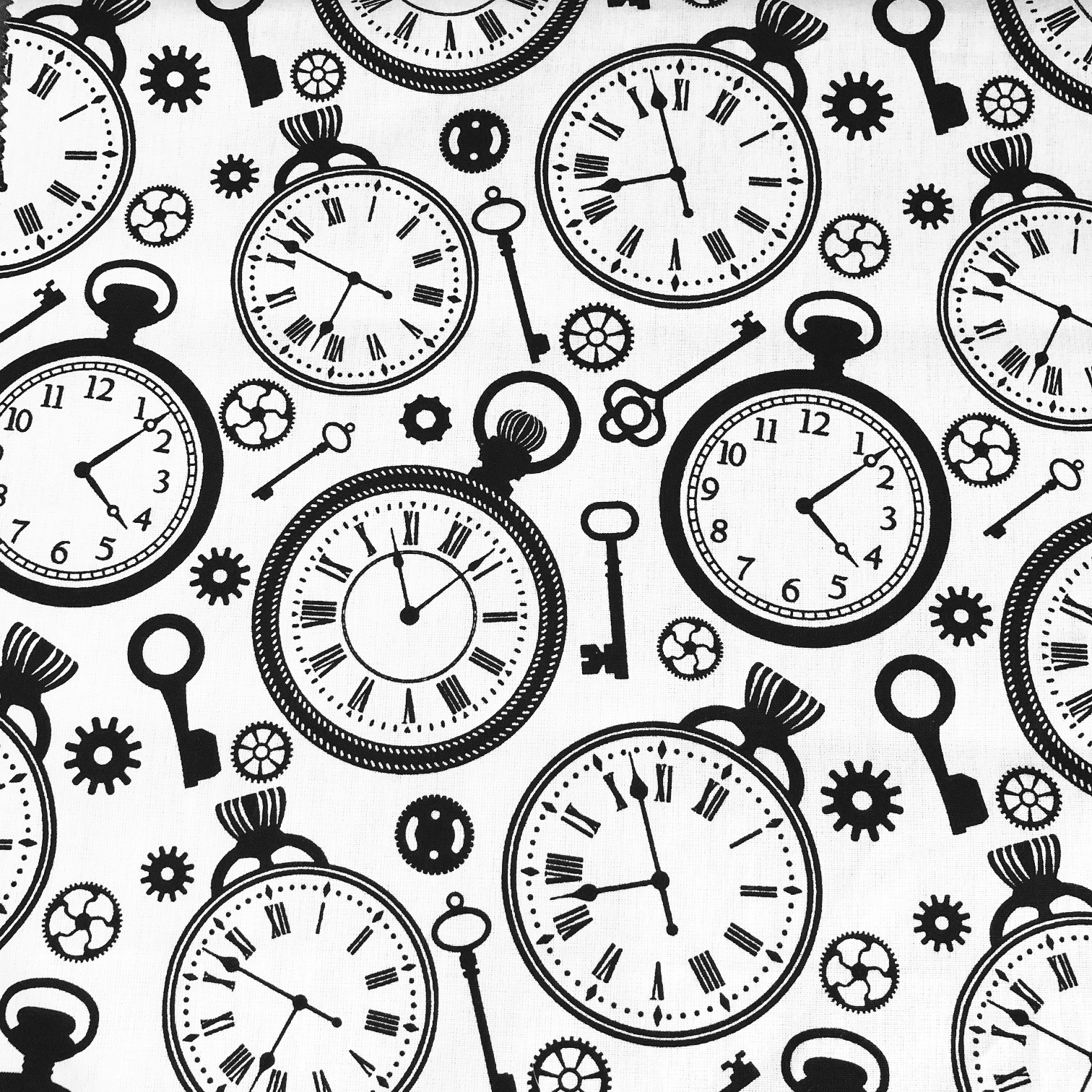 Katoen Poplin Clocks