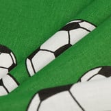 Voetbalstoffen Groen voetbal