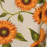 Deco Stof 280 cm Linnenlook Sunflowers