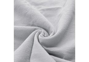 Gewassen Katoenen Stof Zilvergrijs