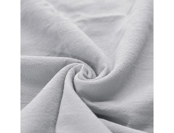 Gewassen Katoenen Stof Zilvergrijs