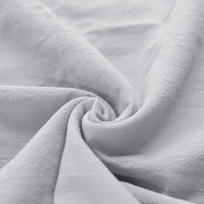 Gewassen Katoenen Stof Zilvergrijs – Zacht, Ademend & Stonewashed