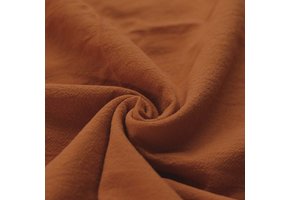 Gewassen Katoenen Stof Cognac