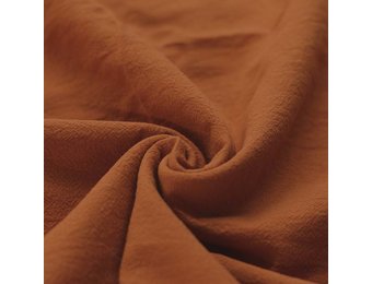 Gewassen Katoenen Stof Cognac