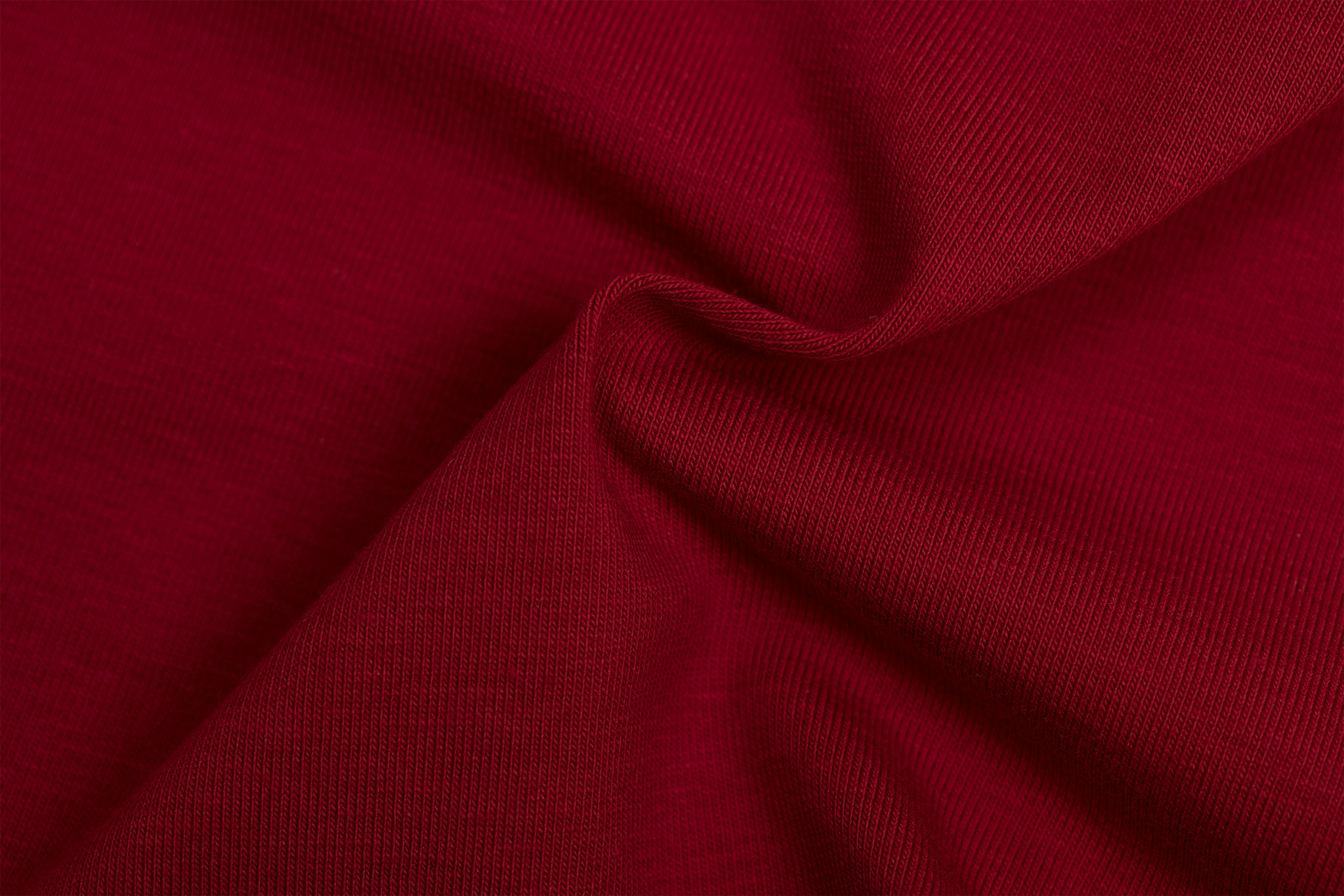 Organic Jersey Uni Carmine Red