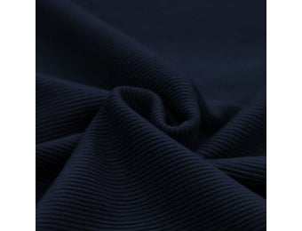 Ottoman Rib Jersey Stof Marine