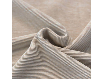Ottoman Rib Jersey Stof Licht Beige Melange