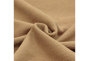 Ottoman Rib Jersey Stof Camel