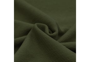 Ottoman Rib Jersey Stof Legergroen