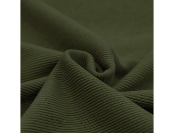 Ottoman Rib Jersey Stof Legergroen