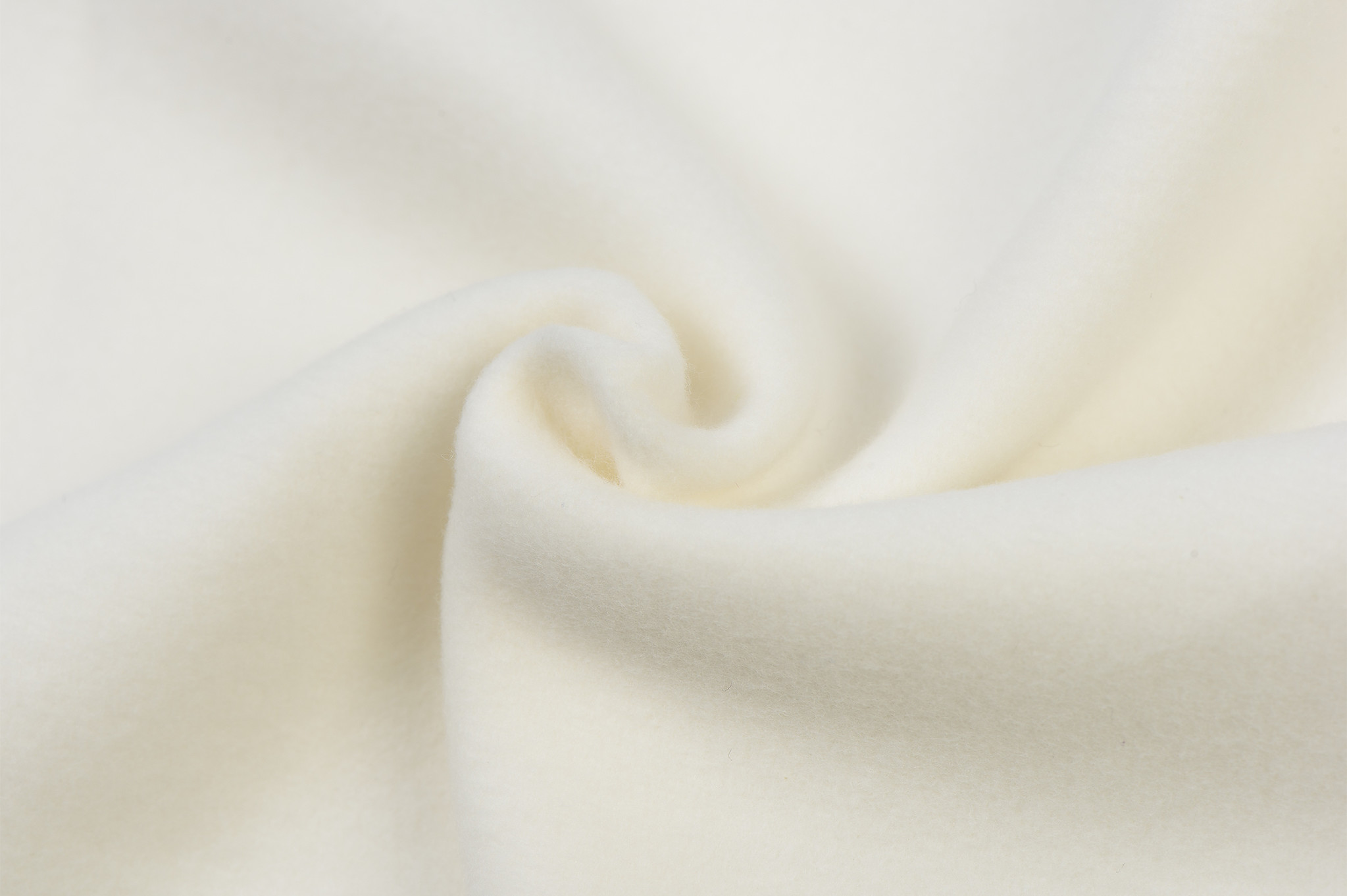 Fleece Katoen Stof (Sherpa) Ecru