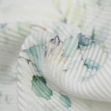 Ottoman Rib Jersey Stof - Eucalyptus Boeket