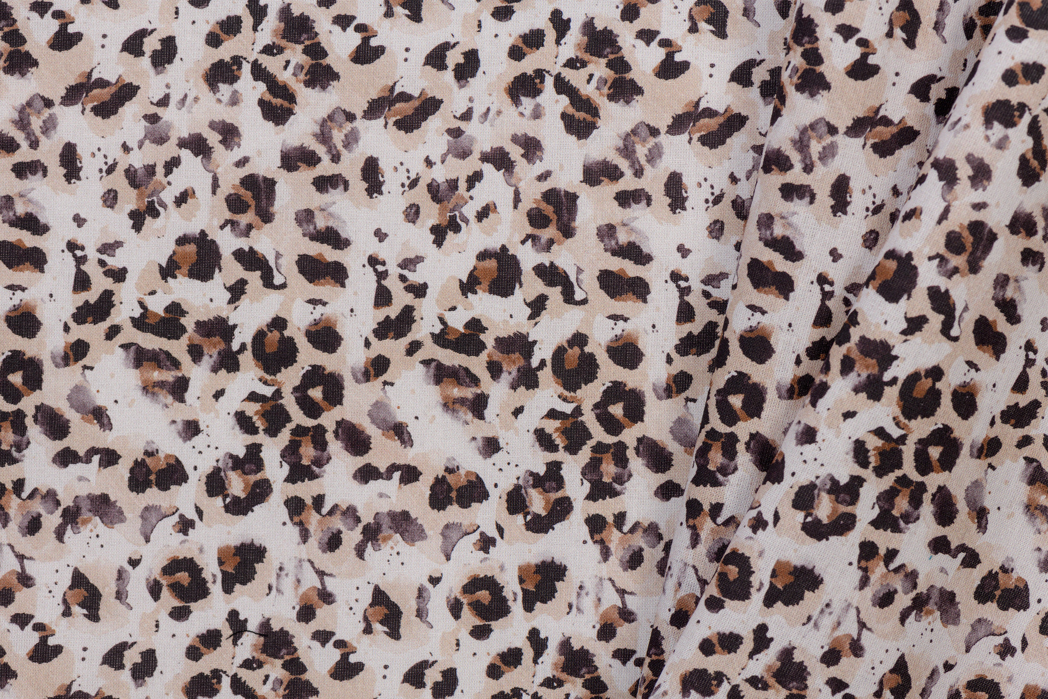 Katoen Poplin Leopard Animal Skin