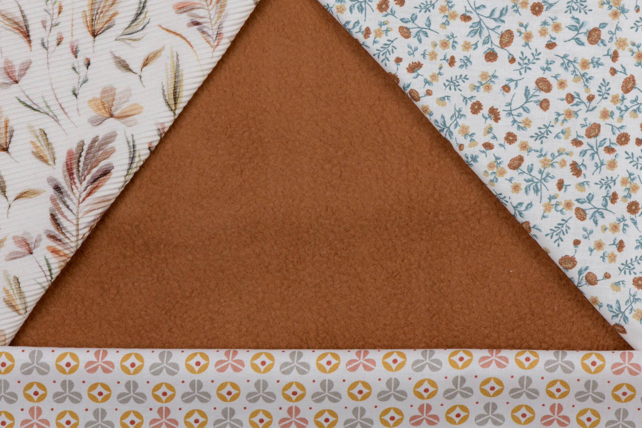 Fleece Katoen Camel