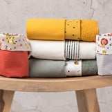 Katoen Poplin Elephants and Lions