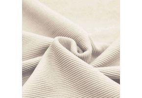 Ottoman Rib Jersey Stof Naturel Beige