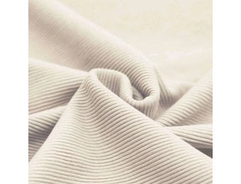 Ottoman Rib Jersey Stof Naturel Beige