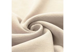 Wafel Jersey Stof Naturel Beige
