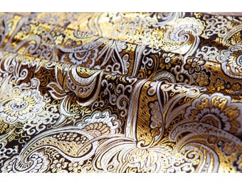 Brokaat Zwart / Zilver / Goud