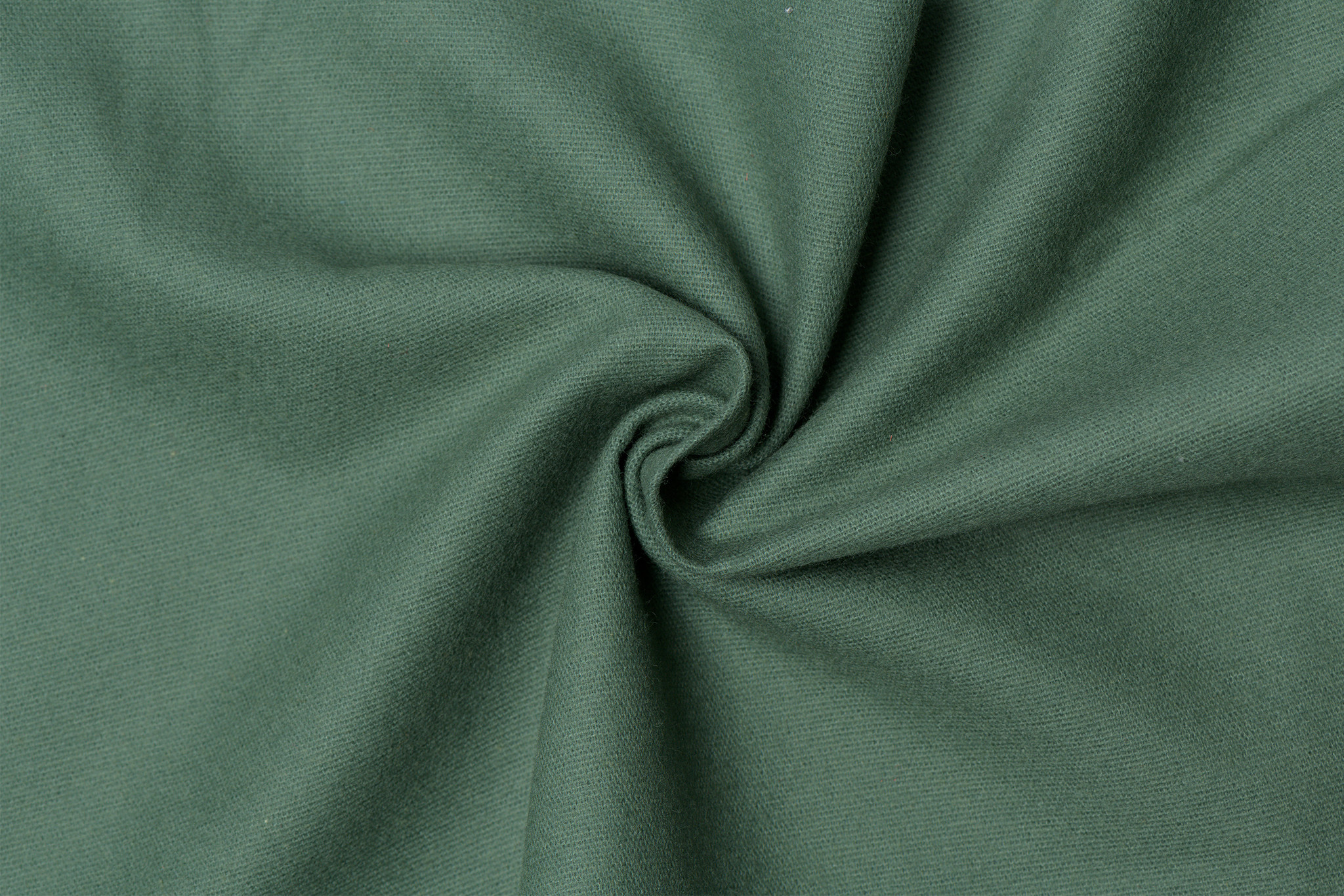 Katoen Flanel Uni Oud groen