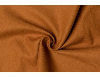 Katoen Flanel Uni Cognac