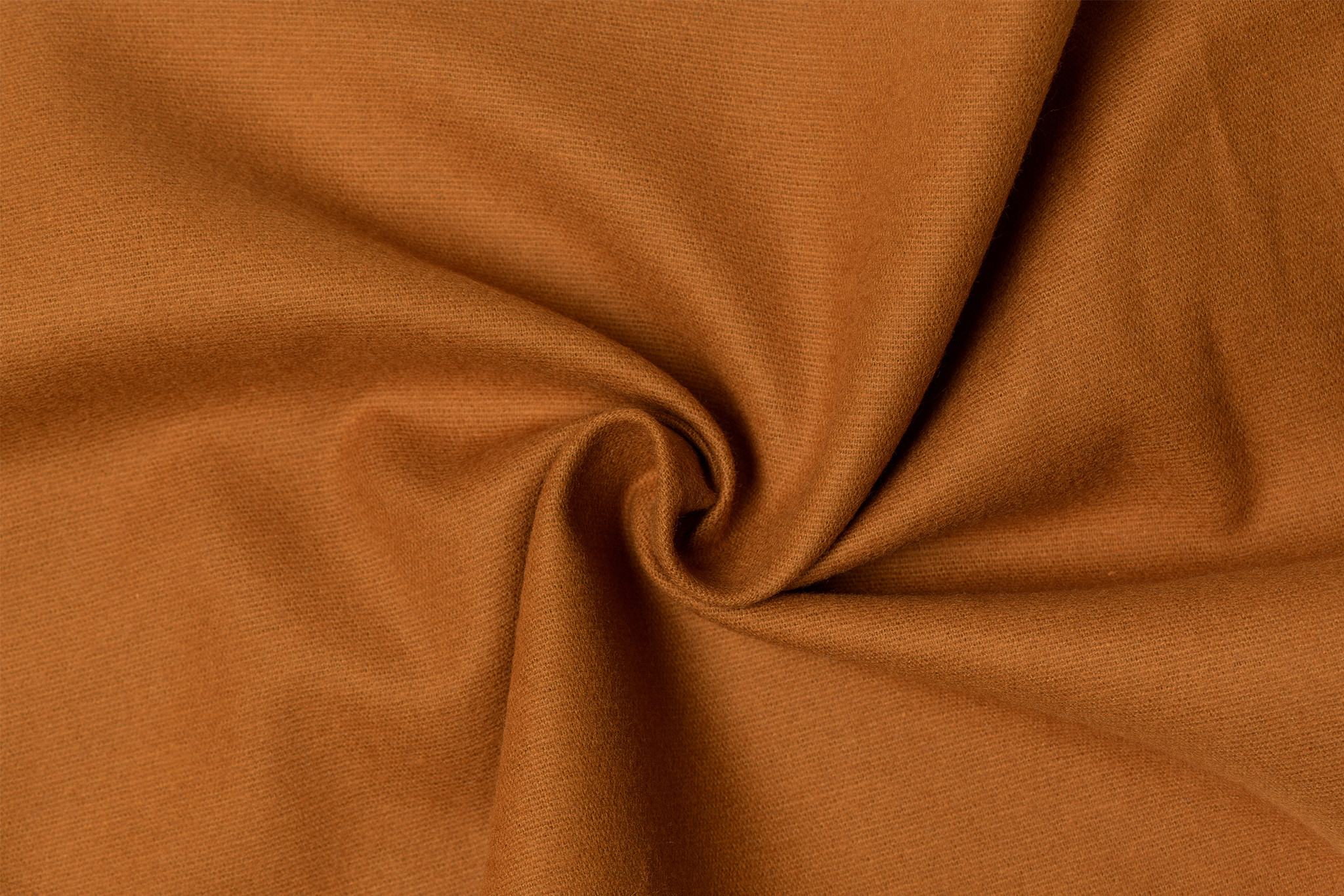 Katoen Flanel Uni Cognac