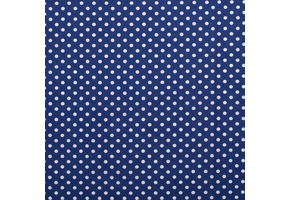 Katoen middel stip blauw