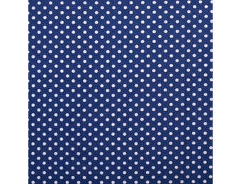 Katoen middel stip blauw