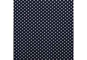 Katoen middel stip donkerblauw