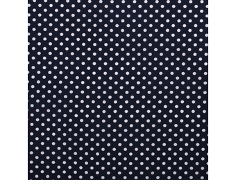 Katoen middel stip donkerblauw