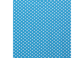 Katoen middel stip turquoise