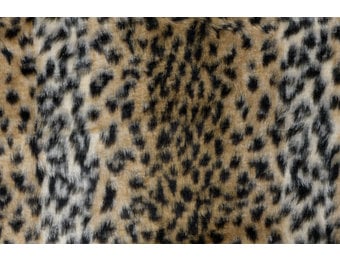 Imitatiebont Stof Korthaar Baby Leopard