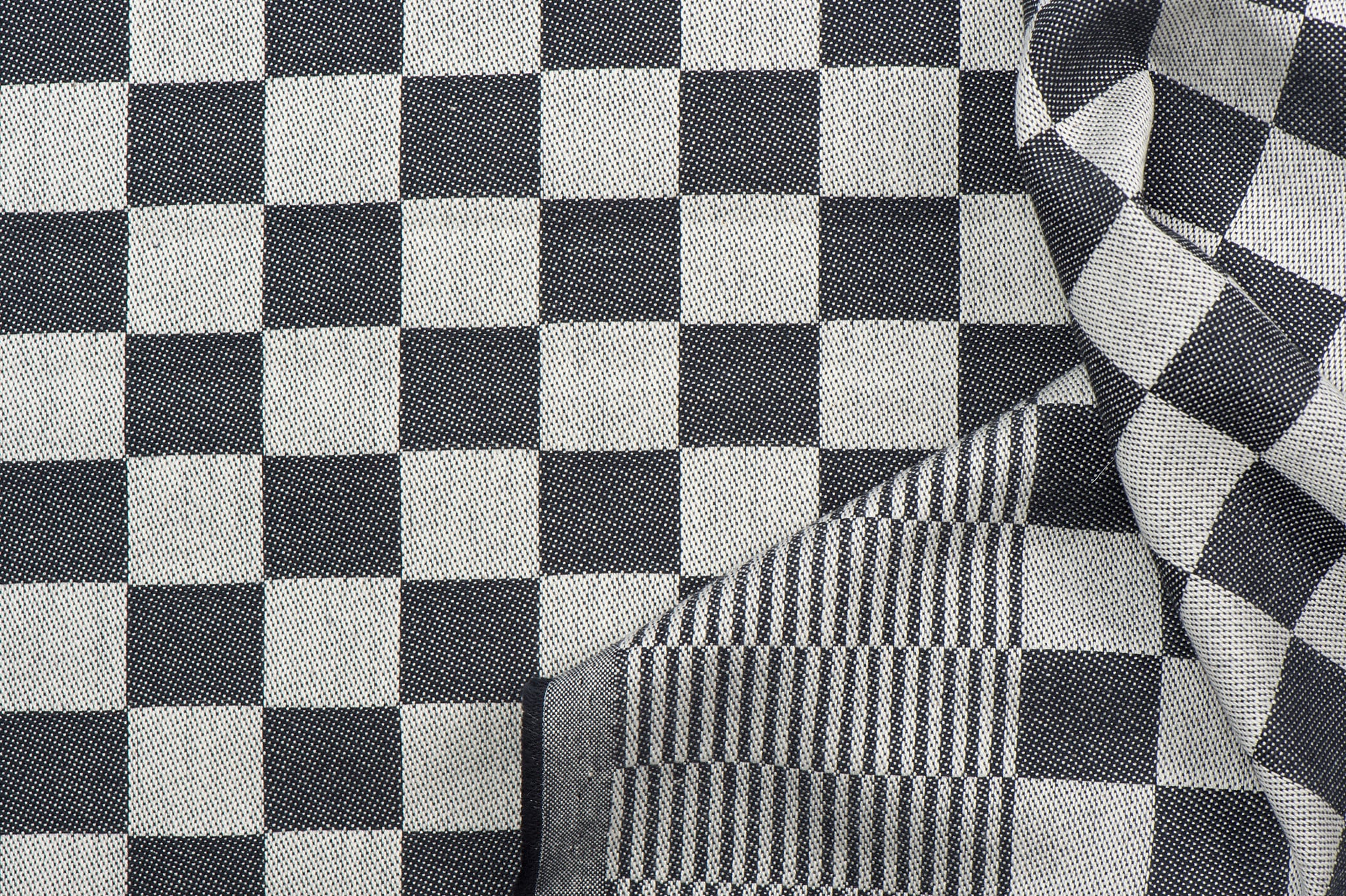 Dambont Theedoekenstof Zwart – Stevige Katoenen Pompdoek