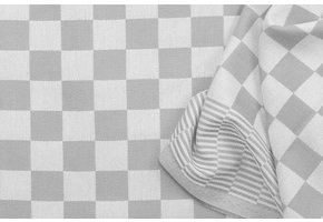 Dambont / Theedoekenstof, Lichtgrijs