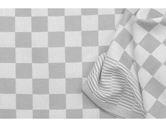 Dambont / Theedoekenstof, Lichtgrijs