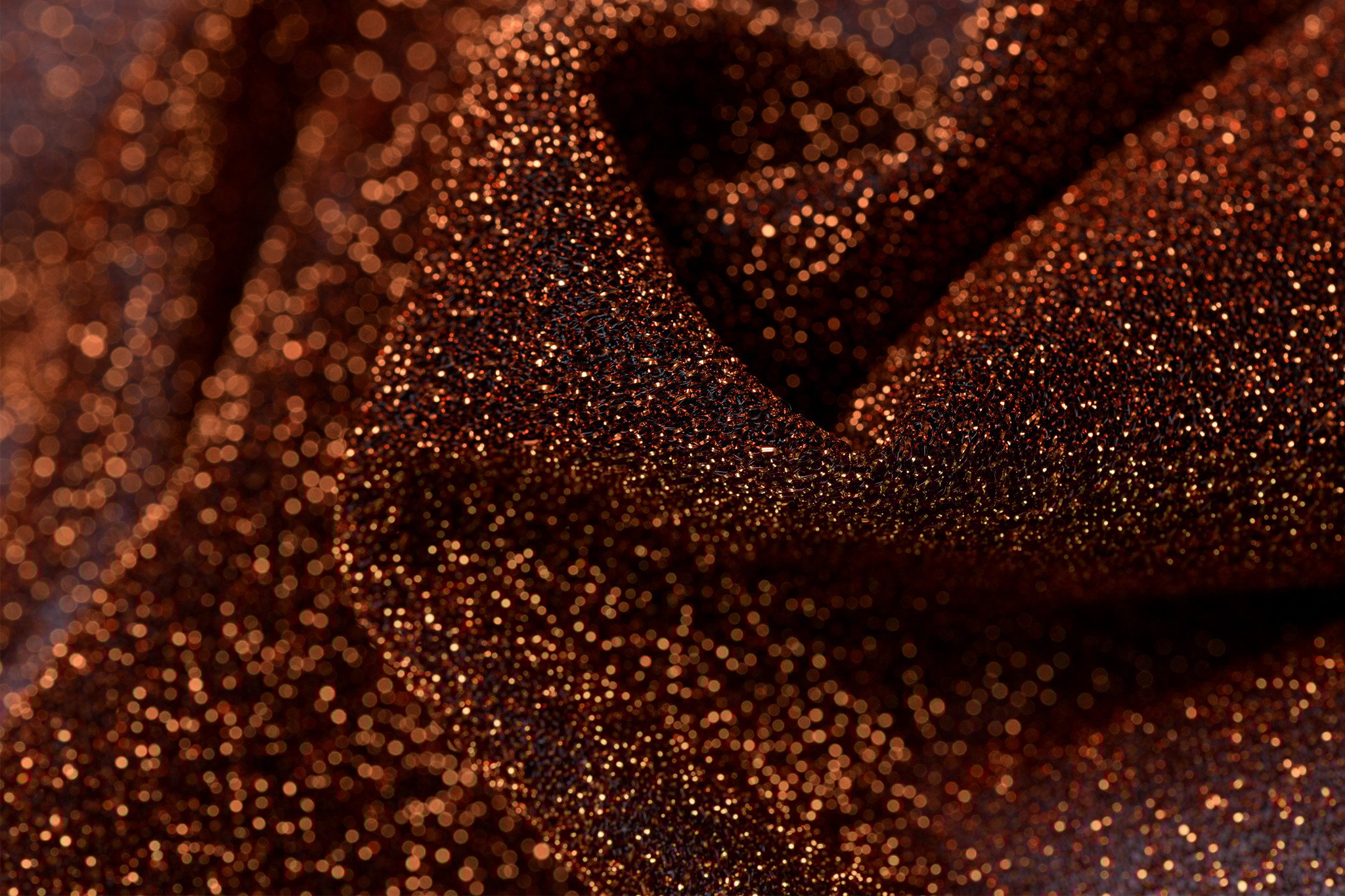 Lurex glitter burnt orange