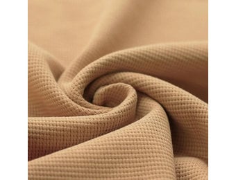 Wafel Jersey Stof Camel