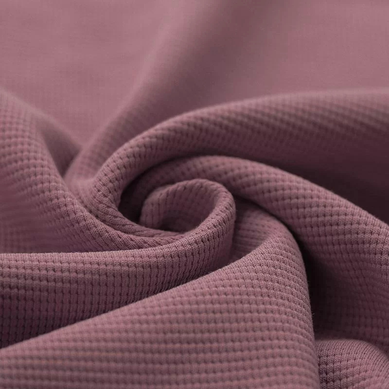 Wafel Jersey Stof Oud Mauve
