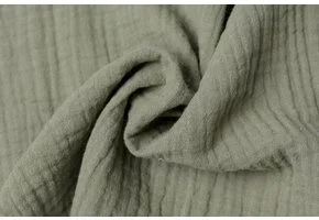 Baby Cotton – Mousseline Stof - Olijf