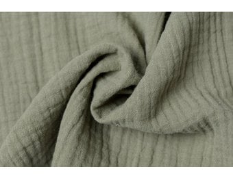 Baby Cotton – Mousseline Stof - Olijf