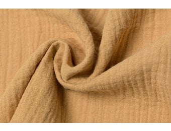Baby Cotton – Mousseline Stof - Camel