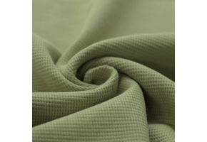 Wafel Jersey Stof Olijf