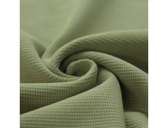 Wafel Jersey Stof Olijf