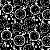 Katoen Poplin Clocks Black